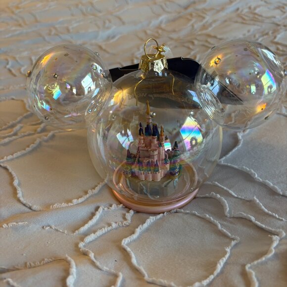 NWT Walt Disney World Park 50th Anniversary Glass Globe Ornament - Picture 5 of 9